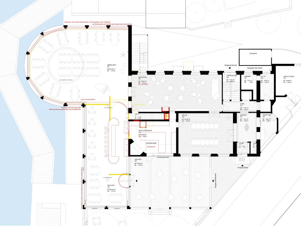 Floor plan of the hotel