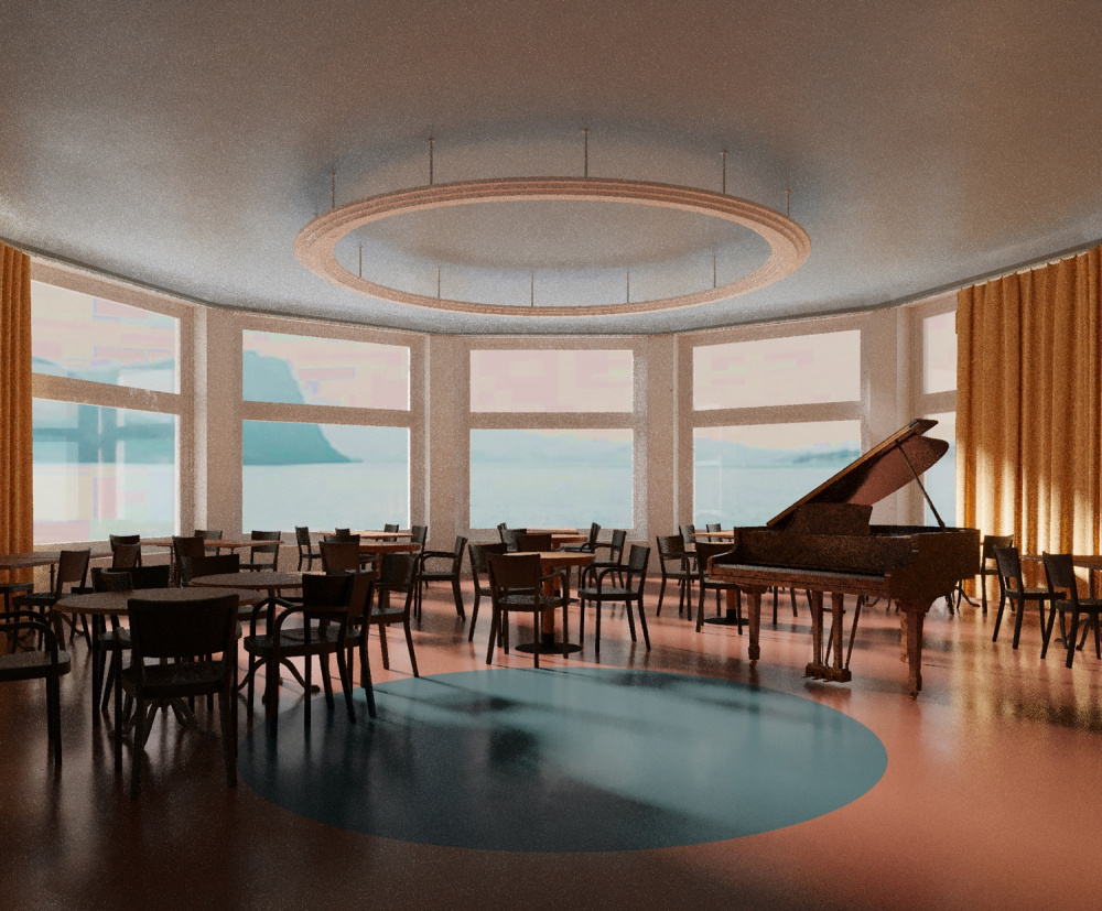 Visualisation of the Rondellsaal after the renovation